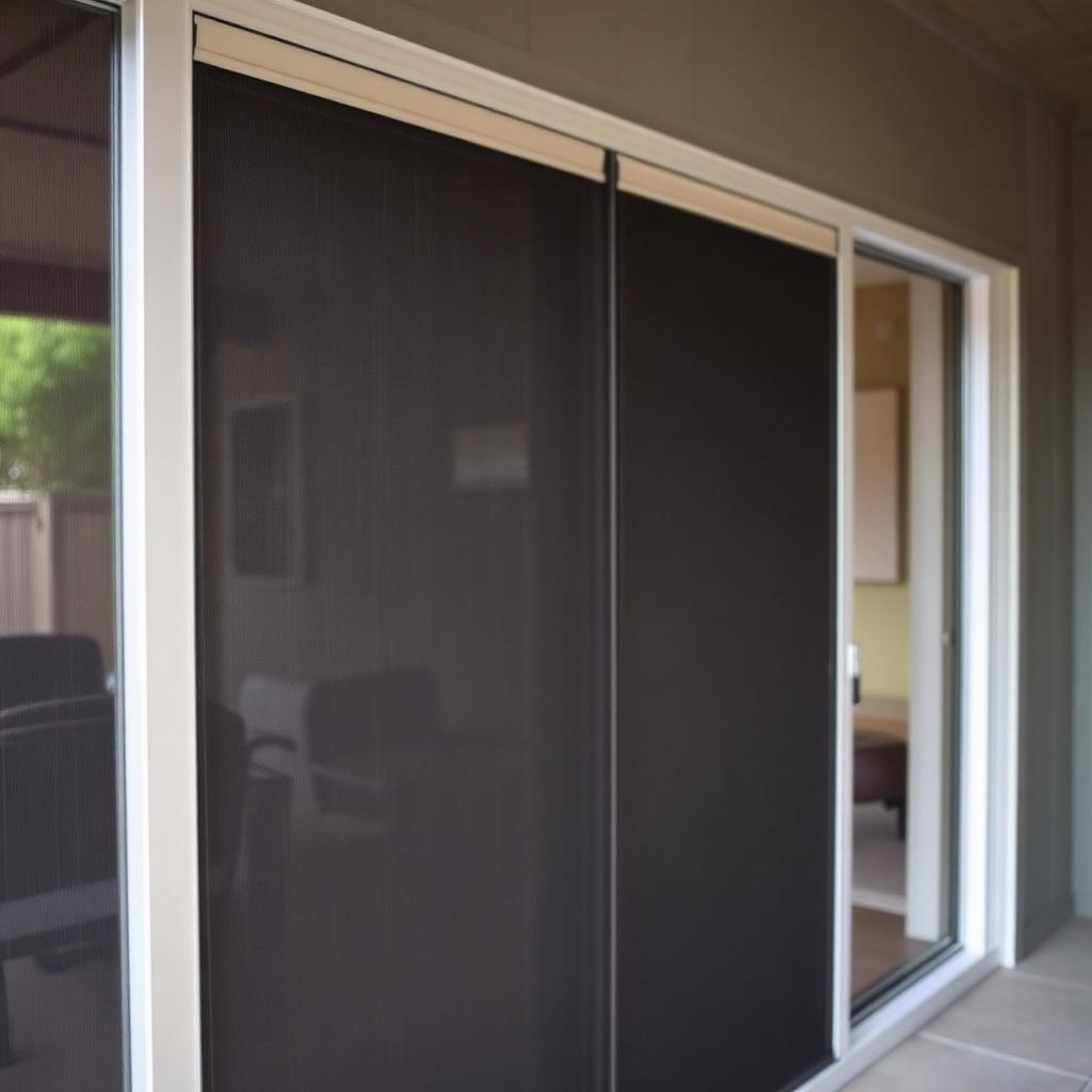 AFTER - Fresh charcoal mesh, taut frame - like new.